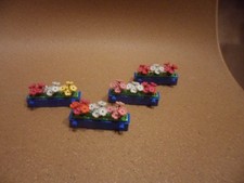 4 Jardinières Bleu Bac Vert