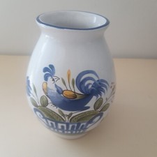 Pot ou petit vase en céramique K G Luneville décor coq 