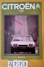 CITROEN CX DIESEL BERLINES dont PALLAS LIMOUSINE Prospectus 6 pages Fr 8/1980