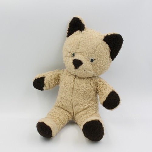 Ancienne peluche chat - peluche, beige