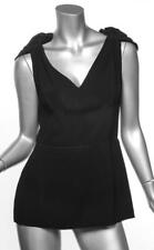 PRADA Womens Black Deep V-Neck