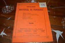 1909 catalogue MATERIEL DE FONDERIE . FENWICK Frères & co agents