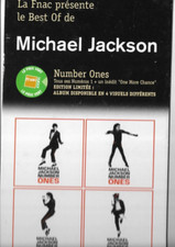 MICHAEL JACKSON : NUMBER ONES ♦ RARE FRENCH PoS ( PLV 25 x 13 CM env. ) ♦