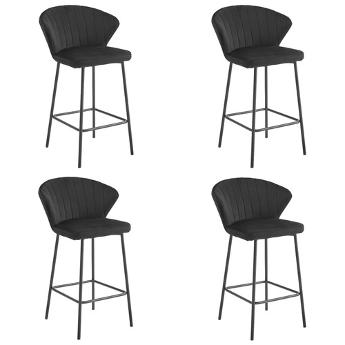 Tabouret gatta velours noir - tabouret,