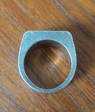 Chevalière Platine Cartier Arts Déco. Vintage Platinum Cartier Signet Men's Ring