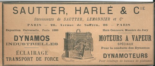 Publicité 1910 sautter dynamo - 1910,