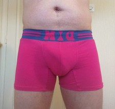 Boxer DIM rouge coton taille M + perso