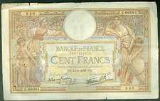 FRANCE 100 FRANCS LUC OLIVIER MERSON du 13/4/1939  ETAT: TB   Z 66061