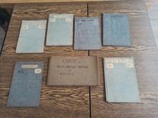 7 cartes d'Etat-Major militaire ancienne en tissus Ardennes Belge et Allemagne