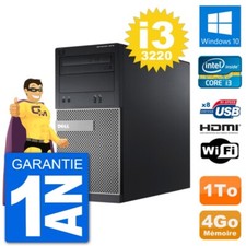 PC Dell 3010 MT i3-3220 RAM 4Go Disque Dur 1To HDMI Windows 10 Wifi
