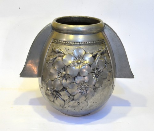 Dinanderie vase etain - vase, en