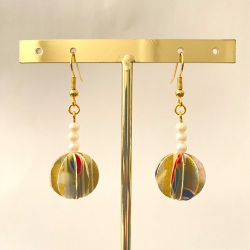 Boucles oreilles kusudama - d'oreilles, en