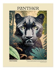Affiche panthère jungle - affiche,