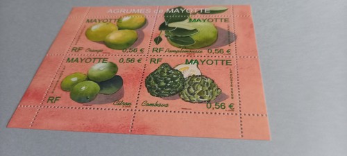 Bloc feuillet timbre mayotte - timbre,