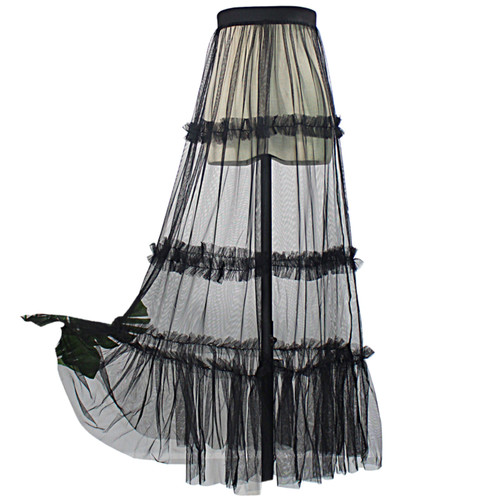 Femmes pur ruche maille jupe - pur,
