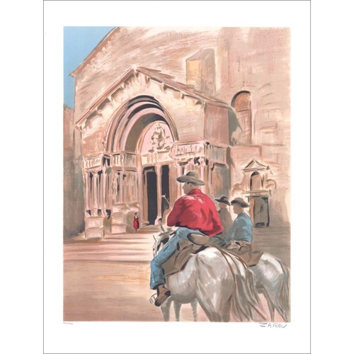 Zarou lithographie originale - zarou,
