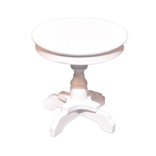 Table appoint ronde blanche - table,