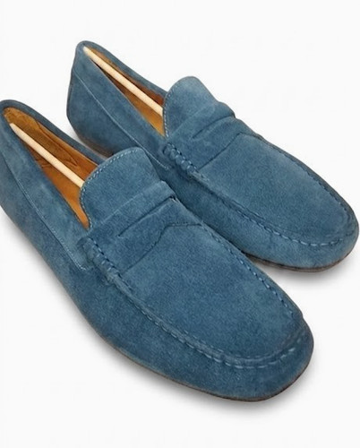 Mocassins daim bleu marco - daim,