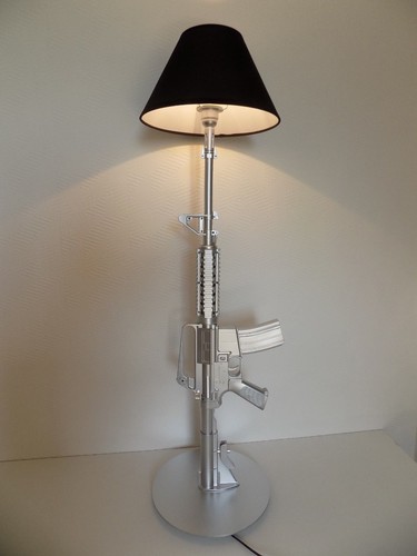 Lampe design chrome ar15 - lampe,