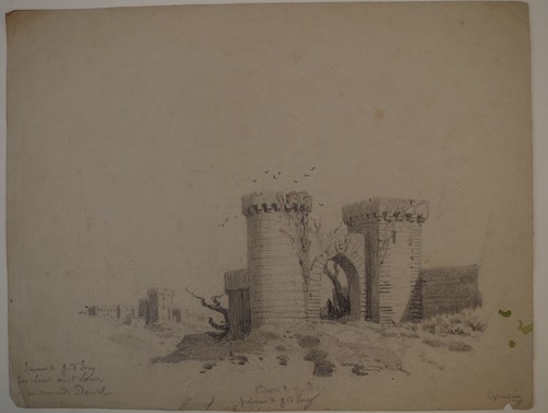 Dessin etude ruines debut - dessin,