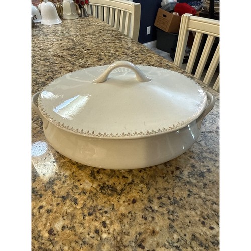 Vintage off white ceramic - ceramic, oval