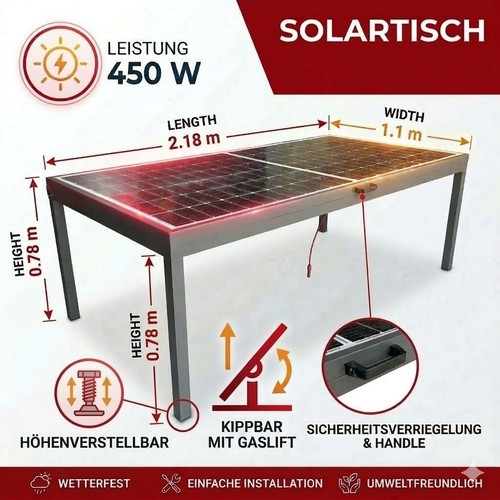 Table solaire balcon solaire