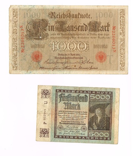 Lot billets de banque - de,