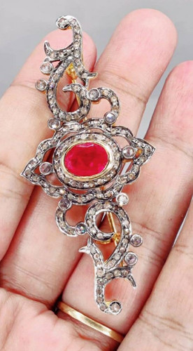 Victorien rubis noeud broche - victorien,