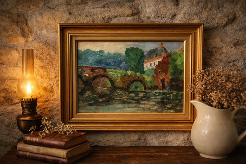Huile sur toile ancienne