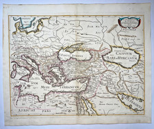 ROMAN EMPIRE EST 1669 JACOBUM DE RUBEIS (G. DE ROSSI) LARGE UNUSUAL ANTIQUE MAP