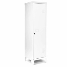 Armoire vestiaire ESTER 1 porte métal blanc design industriel