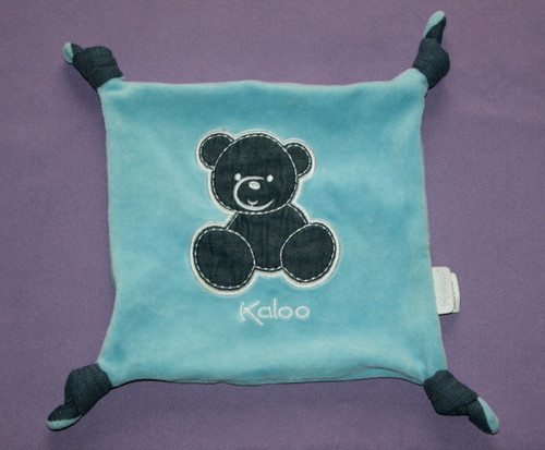 Kaloo doudou plat ours bleu - ours,