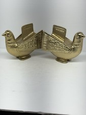 Pair Mid Century Metal Bird