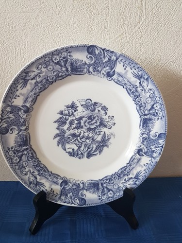 Assiette plate opaline - en,