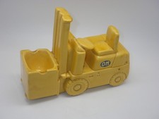 Chariot élévateur OM - Cendrier en céramique jaune