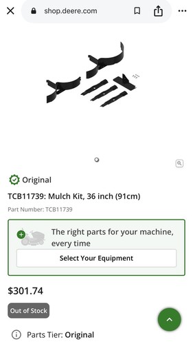 John deere tcb11739 36 - john, #tcb11739…..36”