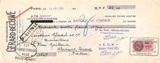 1938  ETS GERARD BECUWE A PARIS - M. GLADEL A CLERMONT FERRAND