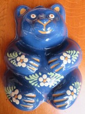 Ourson bleu et fleurs - Moule