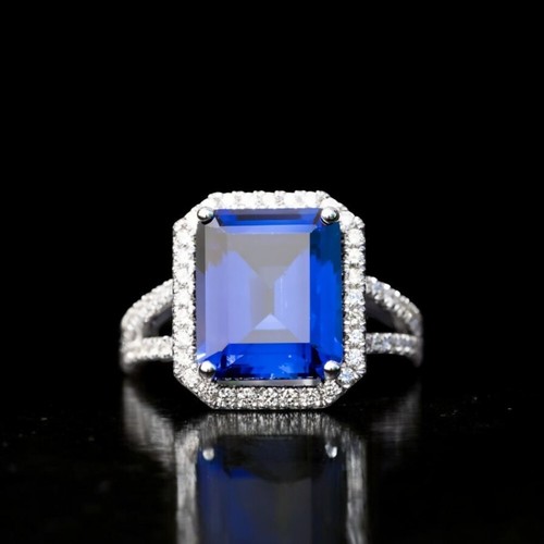 Bague émeraude saphir bleu