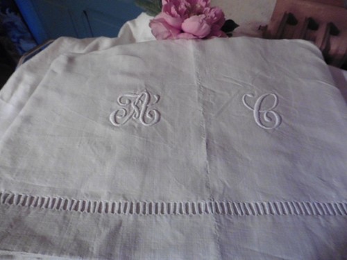 Ancien drap pur lin - ancien,
