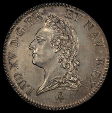 Louis XV Preserie de l'Ecu à la vieille tête 1770 Paris Flan bruni Fleur de coin