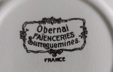 5 Sous tasses Sarreguemines Obernai et 1 Villeroy et Boch Vieux Strasbourg