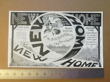 PUB ANCIENNE ADVERT CLIPPING 1904 Machine à coudre NeW home ricbourg