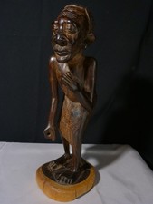 Sculpture statue africaine en bois d'ébène homme africain afrique 20 siècle