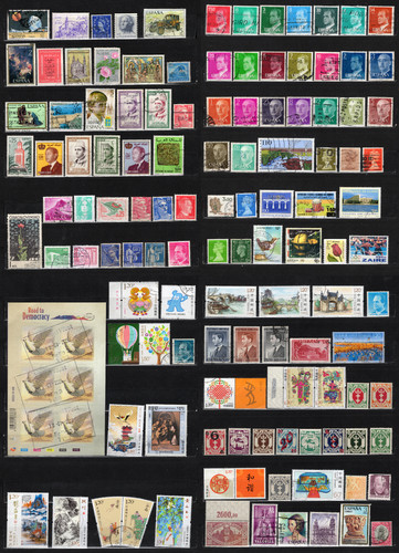 Lot timbres divers - de, monde