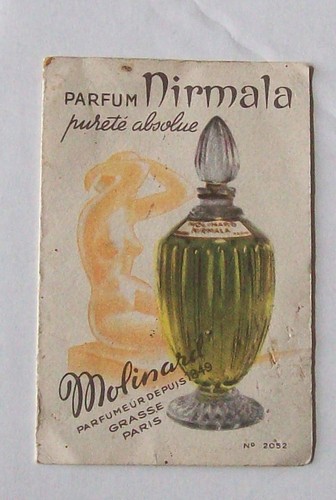 Jolie carte parfumee ancienne - parfumee,
