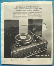 Publicité Papier - Poste radio, électrophone TELEFUNKEN de 1975
