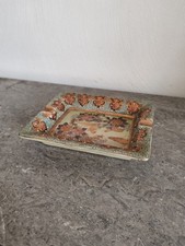 Cendrier Ancien Japonais En Porcelaine. Satsuma. Motifs Paons