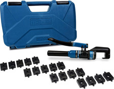 Temco TH0006 Hydraulic Electrical Cable Lug/Terminal Crimper Kit with 18 Die Set