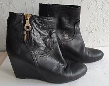 Bottines cuir noir taille 39